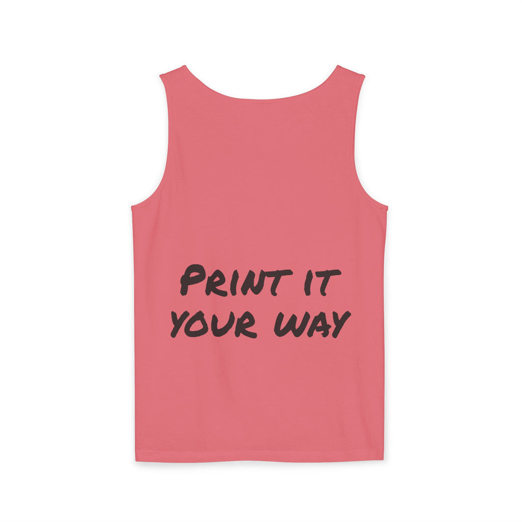 Black Bear Hug Unisex Tank Top | Premium Heavyweight Garment-Dyed