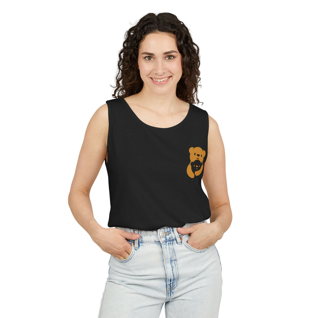 Gold Bear Unisex Tank Top | Premium Heavyweight Garment-Dyed