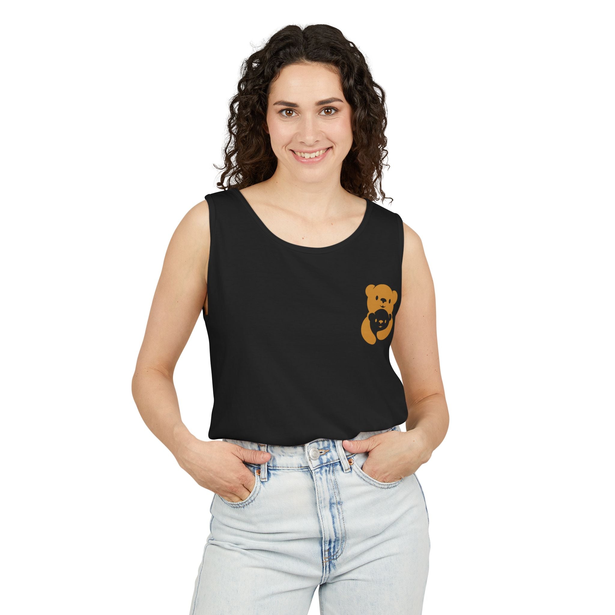 Gold Bear Unisex Tank Top | Premium Heavyweight Garment-Dyed