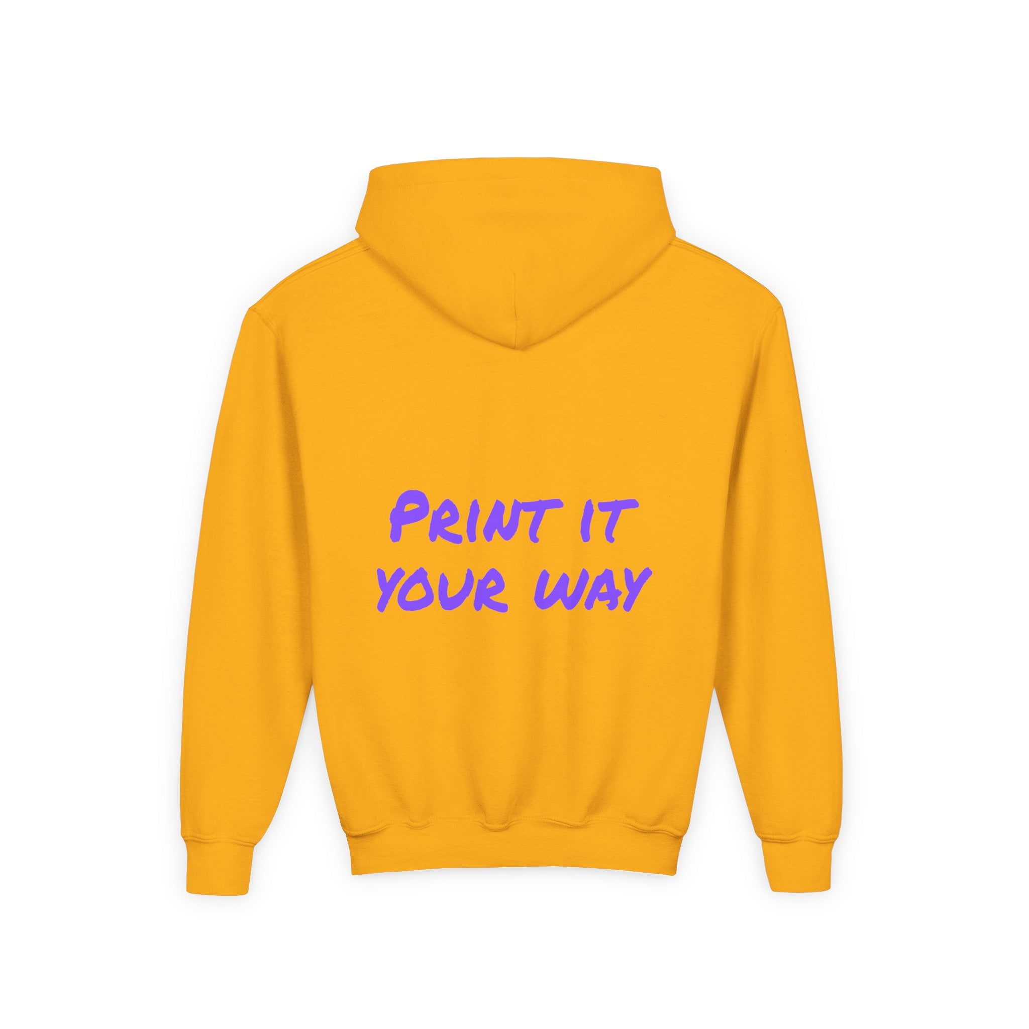 Purple Bear Hug Youth Hoodie | Bold Heavy Blend Hooded Sweatshirt