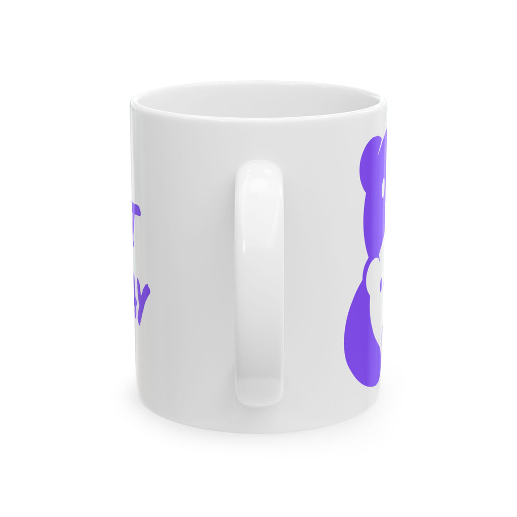 Purple Bear Hug Ceramic Mug | Bold 11oz & 15oz Coffee Mug