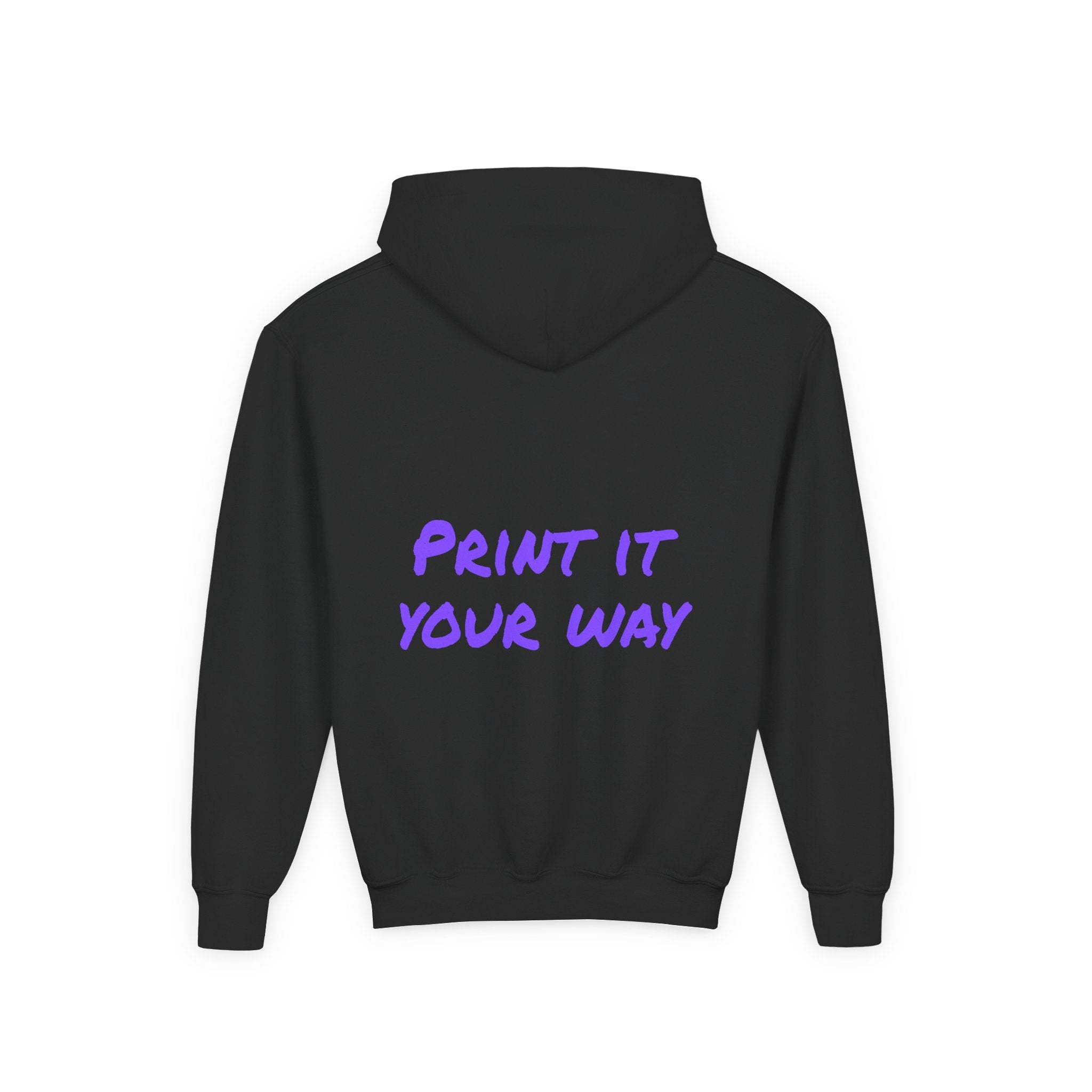 Purple Bear Hug Youth Hoodie | Bold Heavy Blend Hooded Sweatshirt