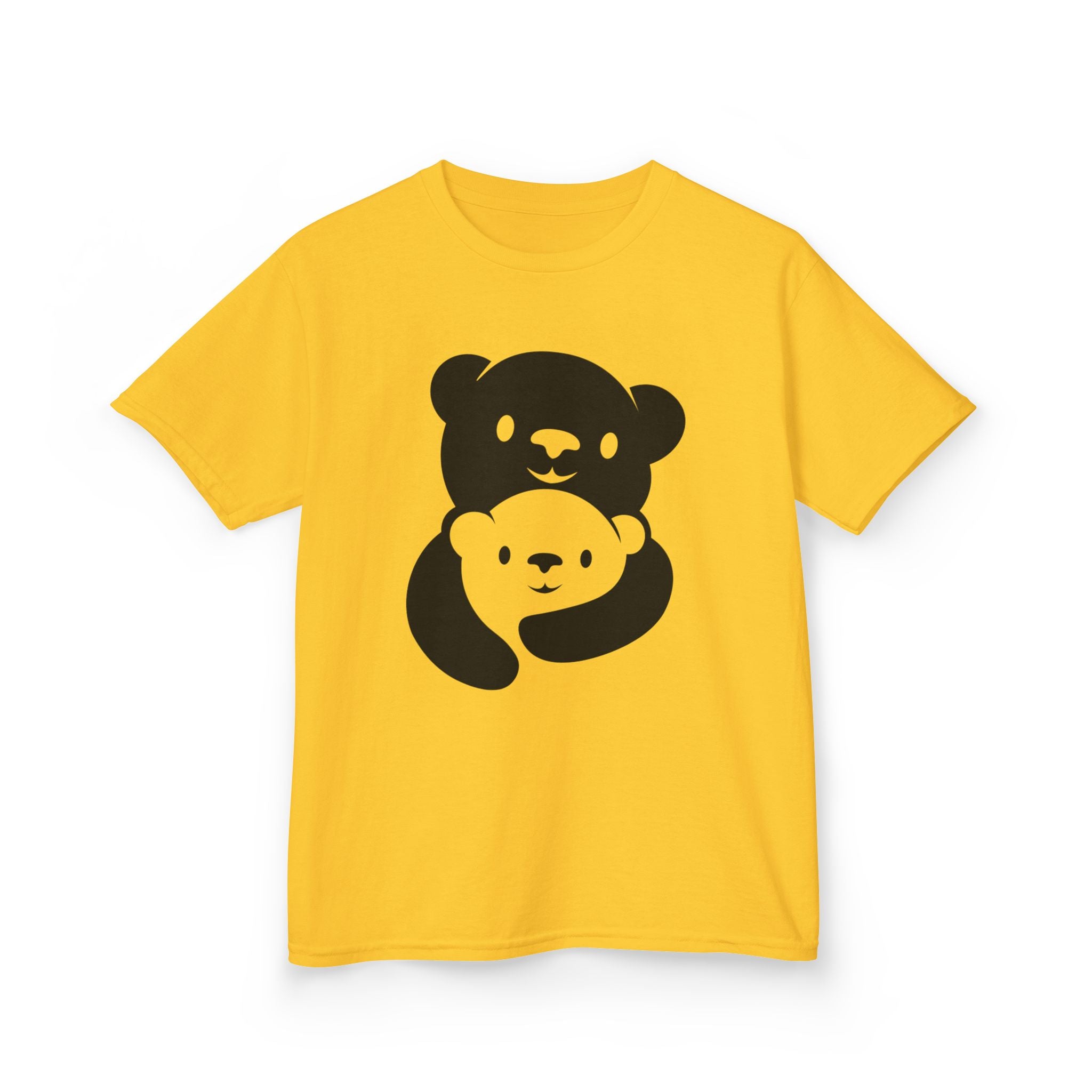 Black Bear Hug Kids T-Shirt | Heavy Cotton Youth Tee