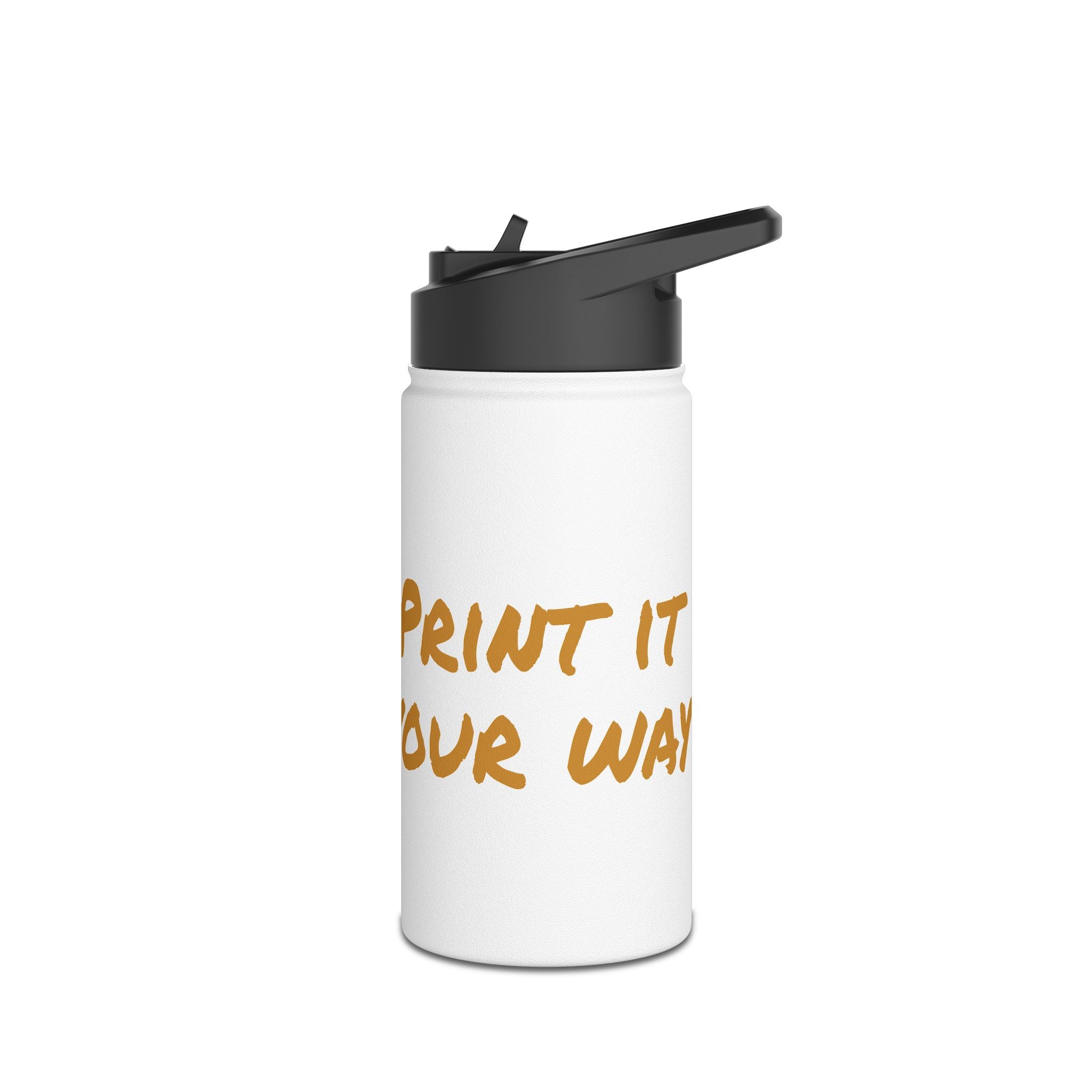 Gold Bear Hug Stainless Steel Water Bottle | White Premium 12oz/18oz/32oz