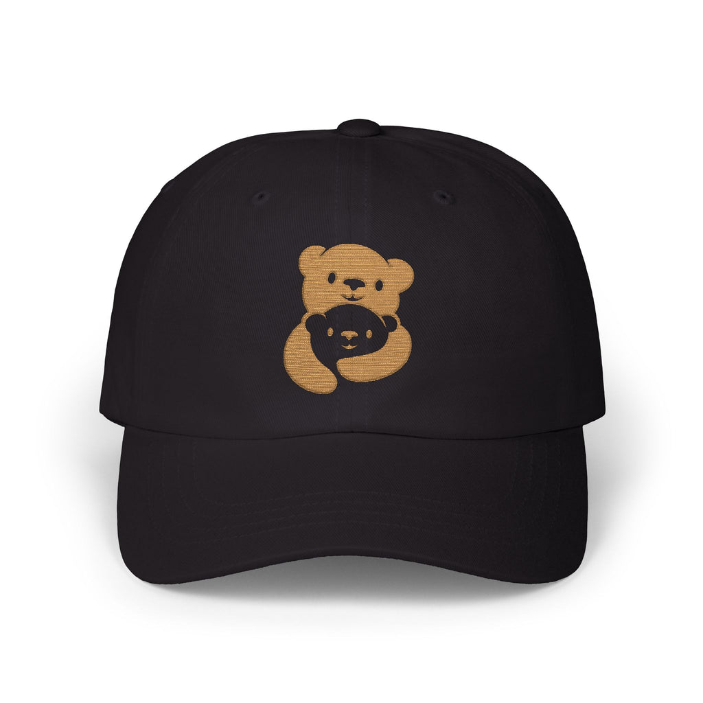 Gold Bear Hug Embroidered Dad Hat | Premium Classic Cap