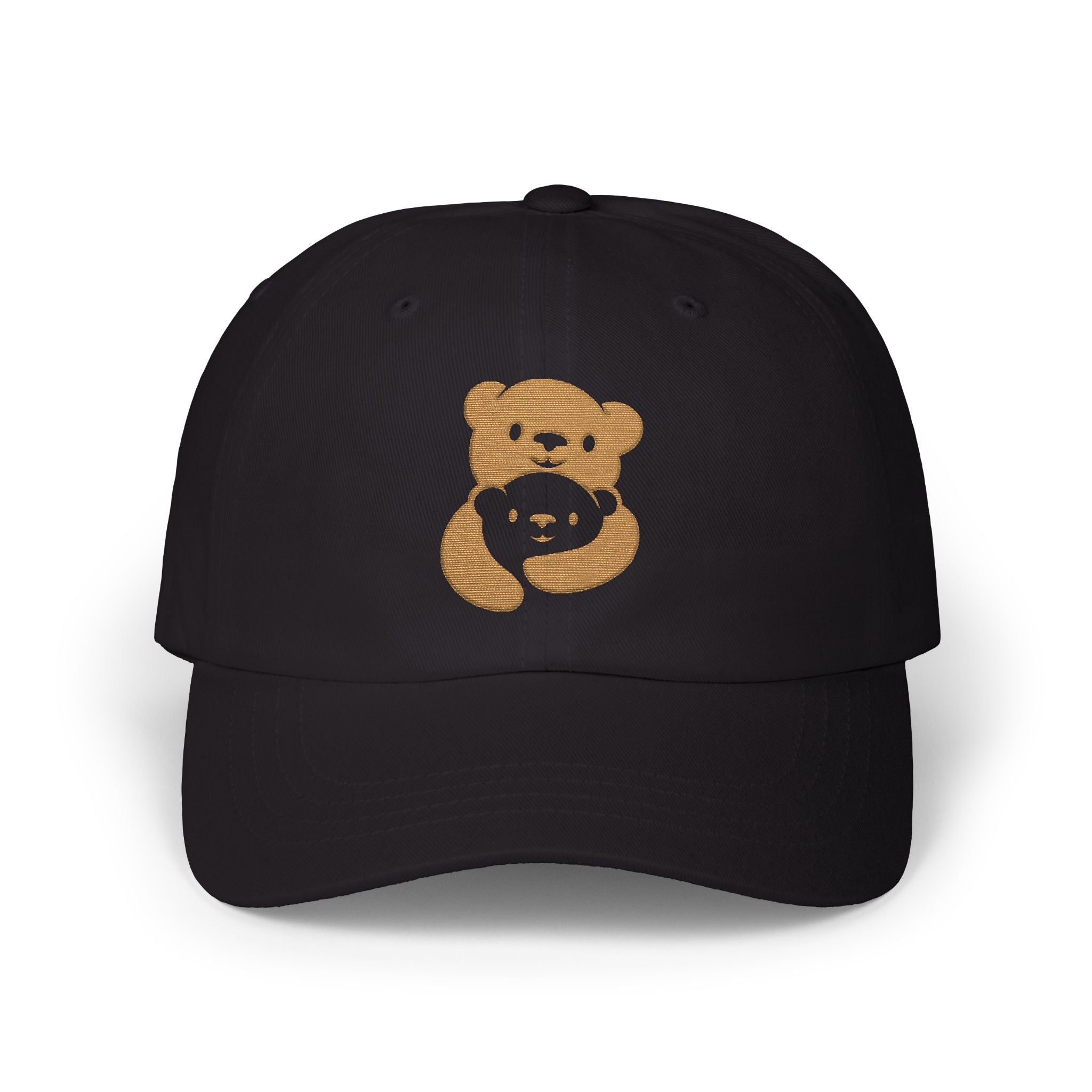 Gold Bear Hug Embroidered Dad Hat | Premium Classic Cap