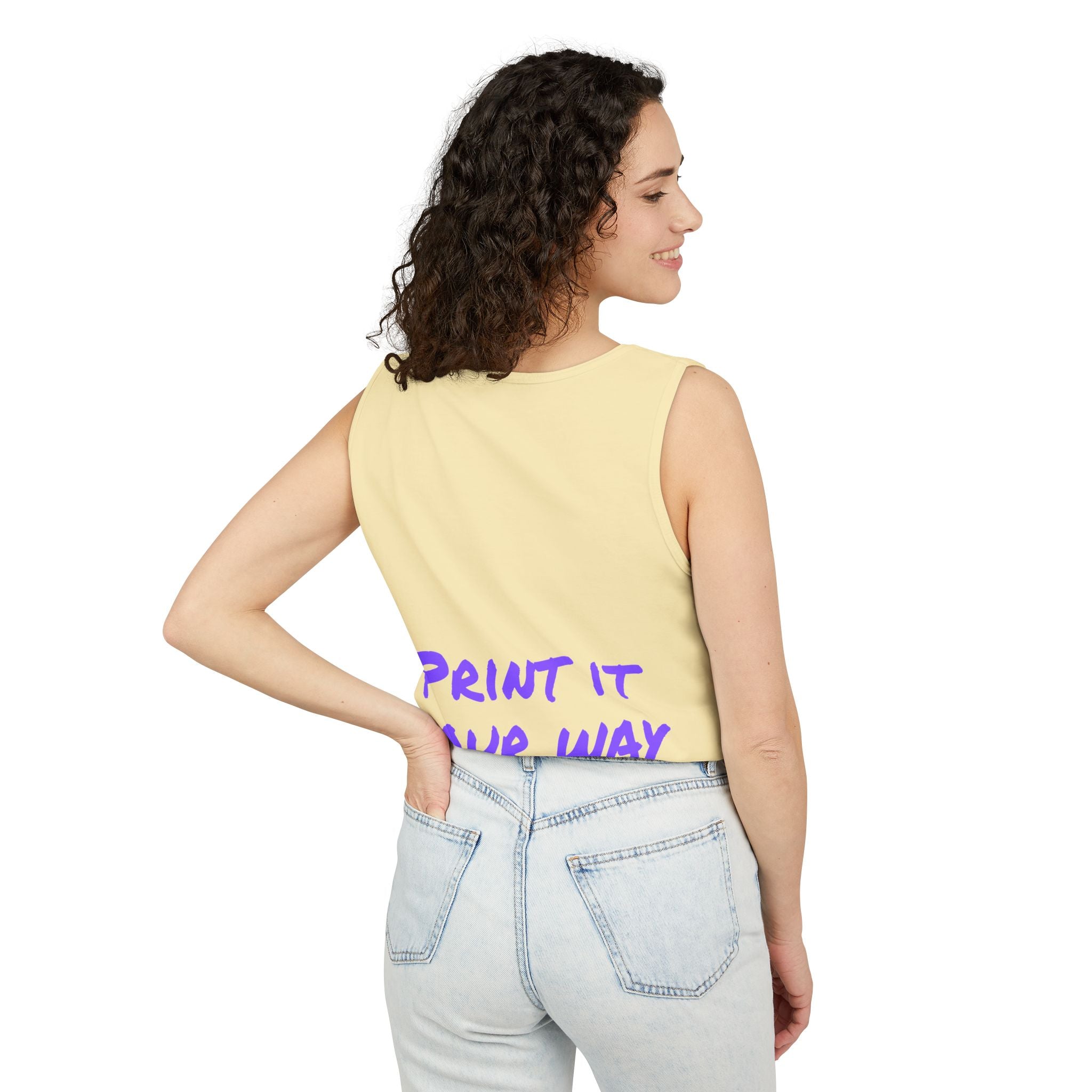 Purple Bear Hug Unisex Tank Top | Premium Heavyweight Garment-Dyed