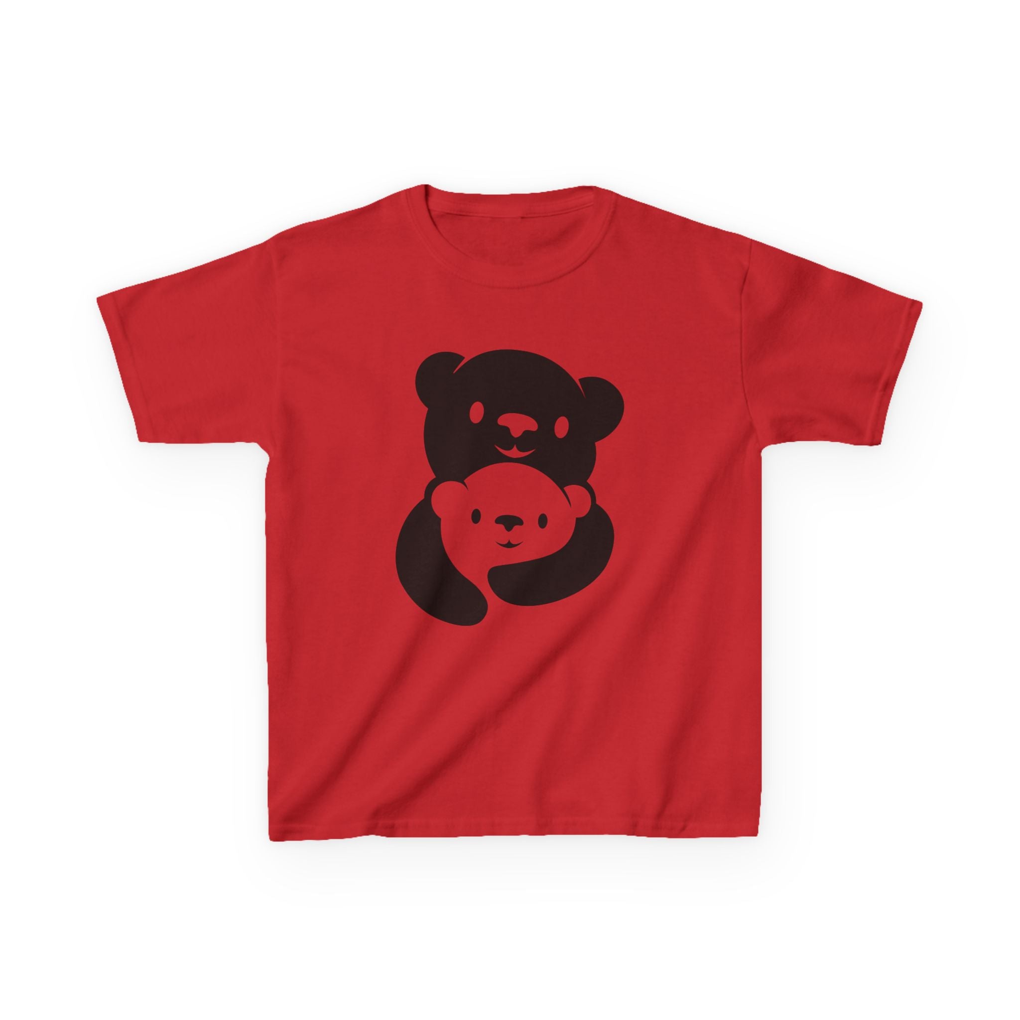 Black Bear Hug Kids T-Shirt | Heavy Cotton Youth Tee