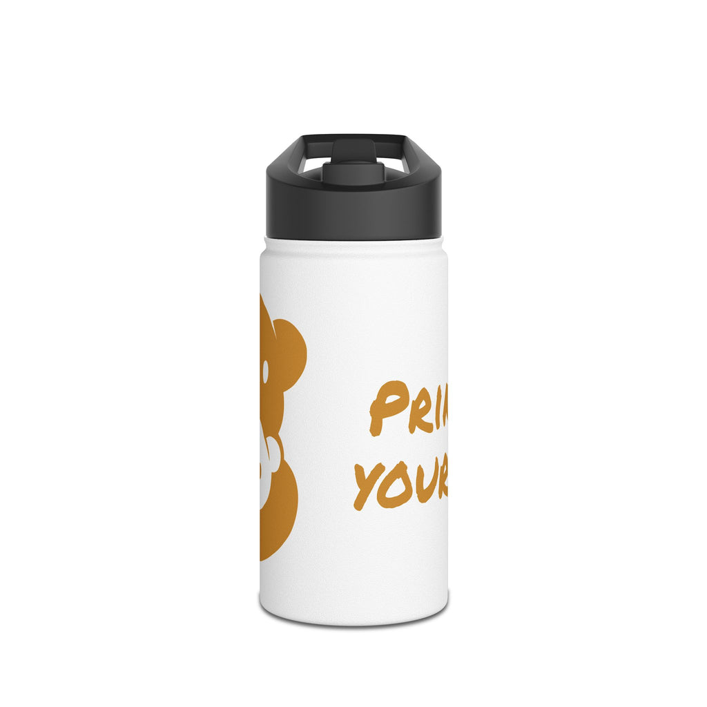 Gold Bear Hug Stainless Steel Water Bottle | White Premium 12oz/18oz/32oz