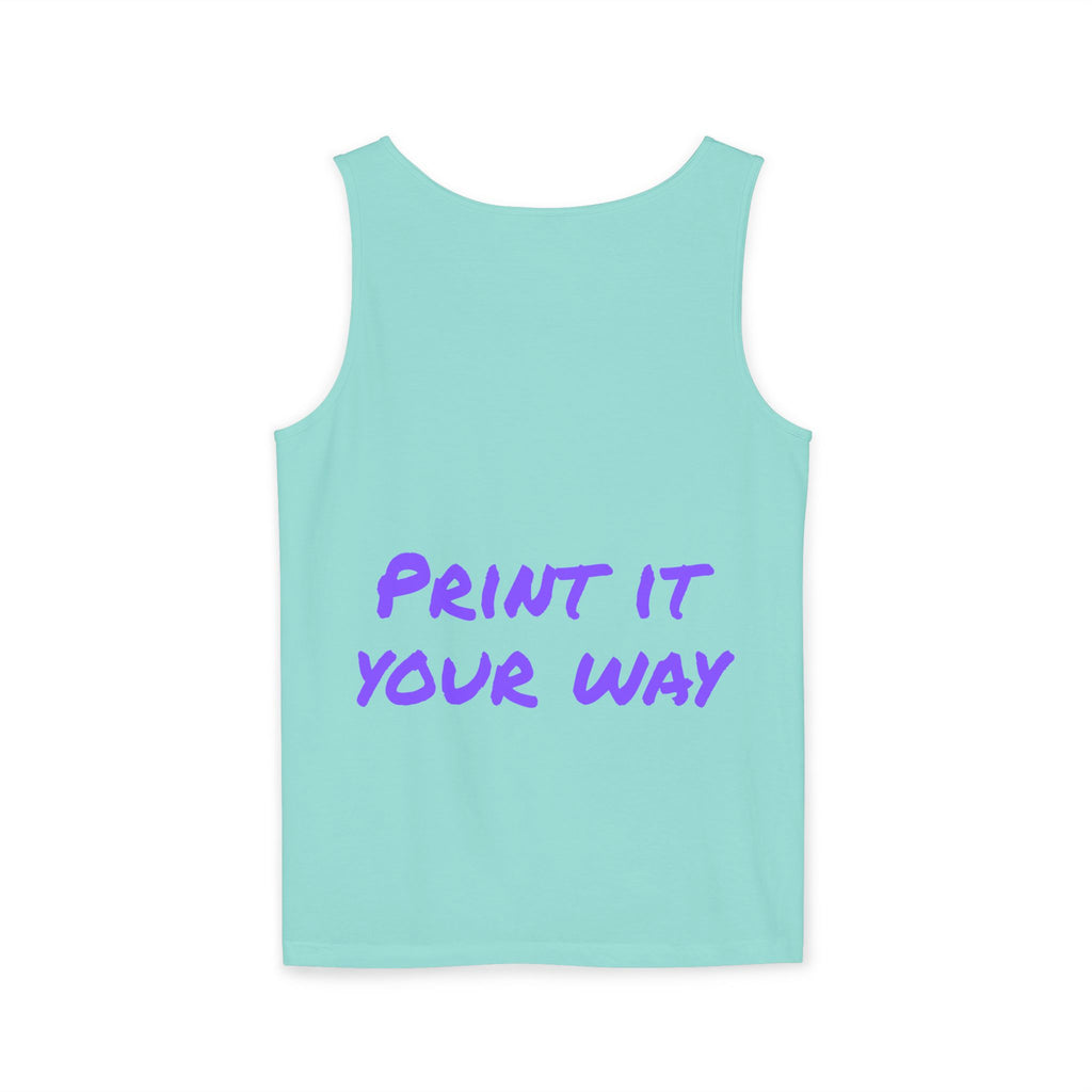 Purple Bear Hug Unisex Tank Top | Premium Heavyweight Garment-Dyed