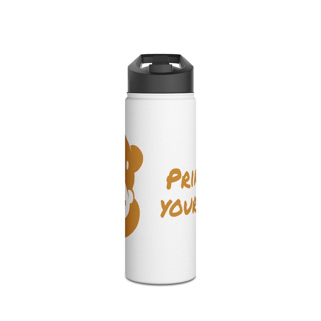 Gold Bear Hug Stainless Steel Water Bottle | White Premium 12oz/18oz/32oz