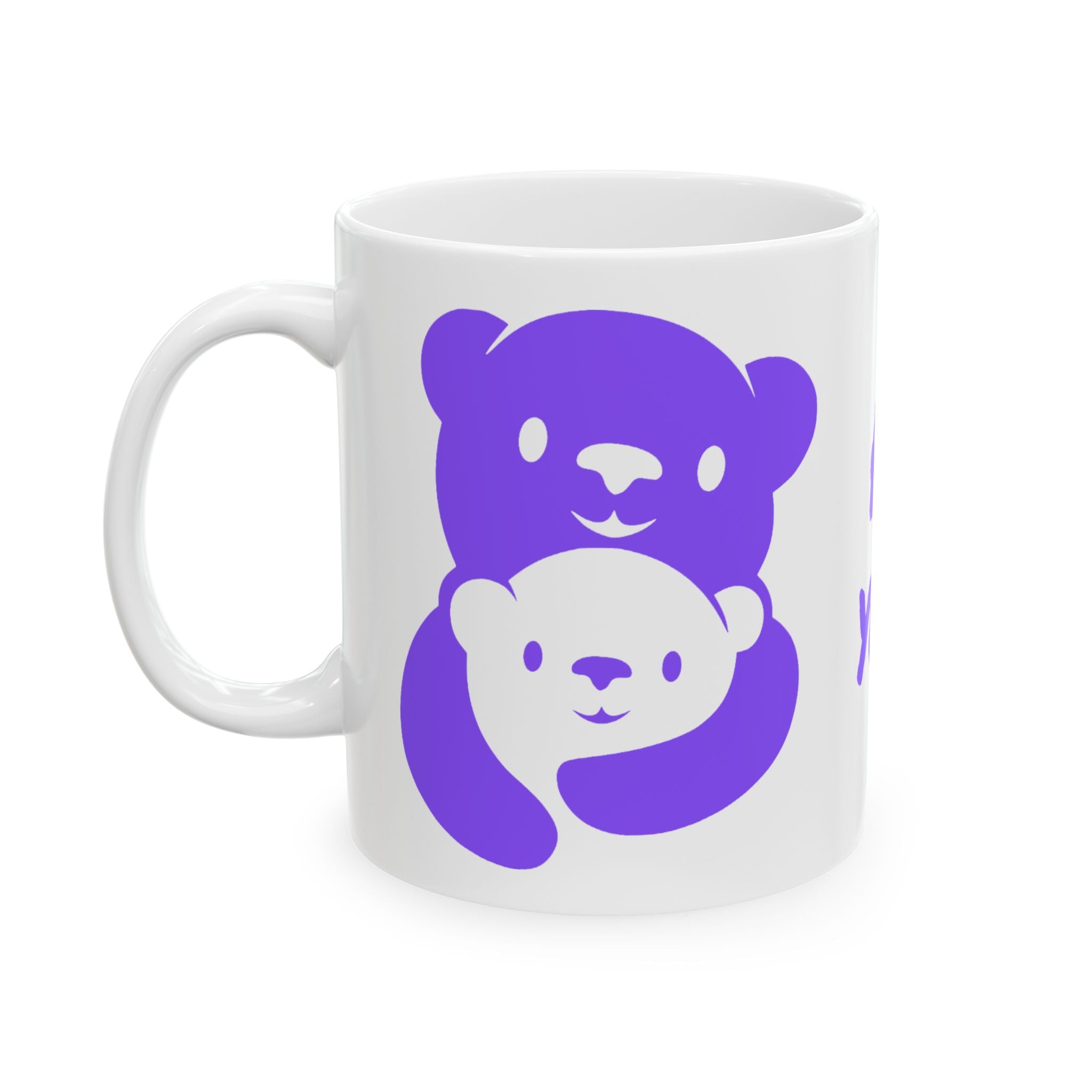 Purple Bear Hug Ceramic Mug | Bold 11oz & 15oz Coffee Mug