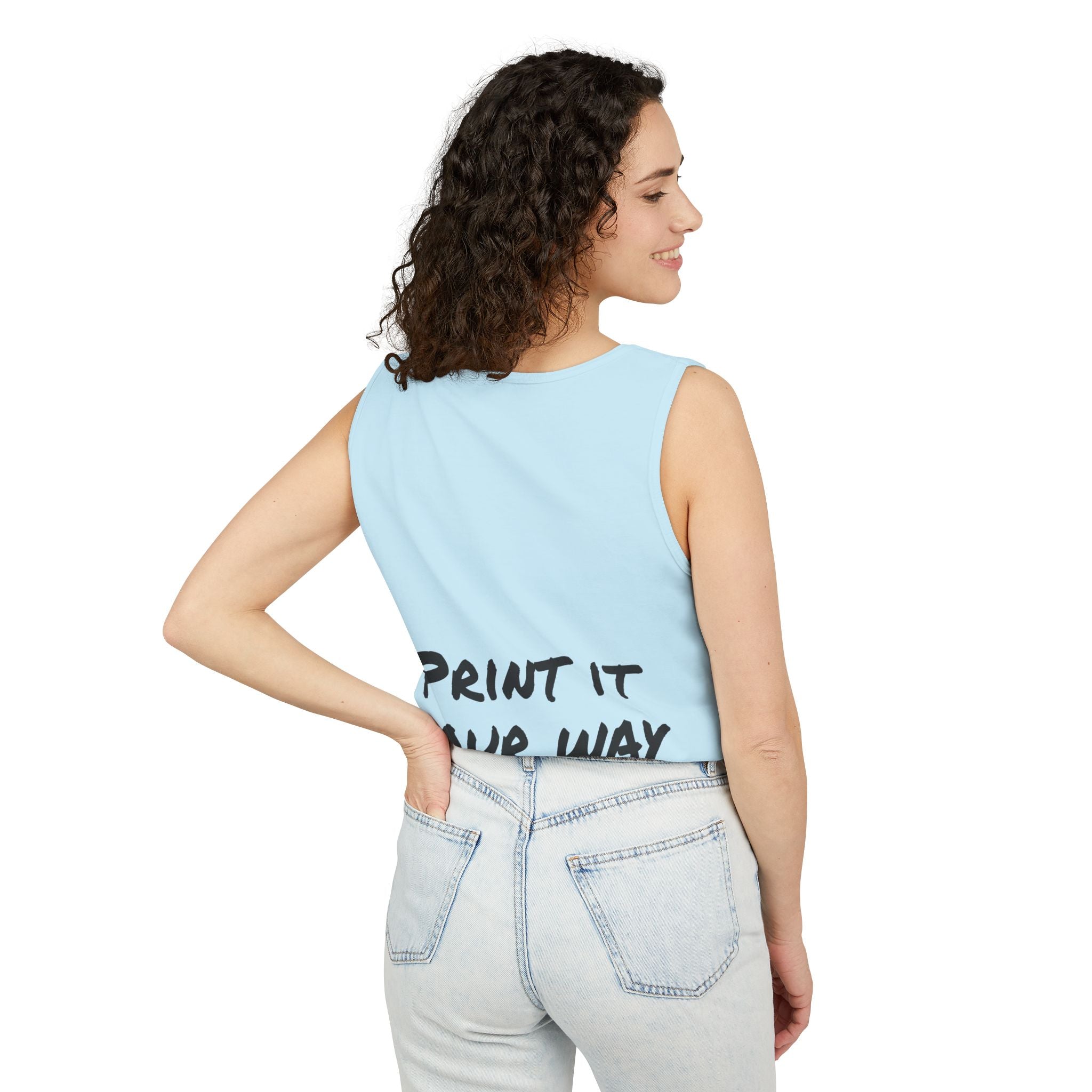 Black Bear Hug Unisex Tank Top | Premium Heavyweight Garment-Dyed