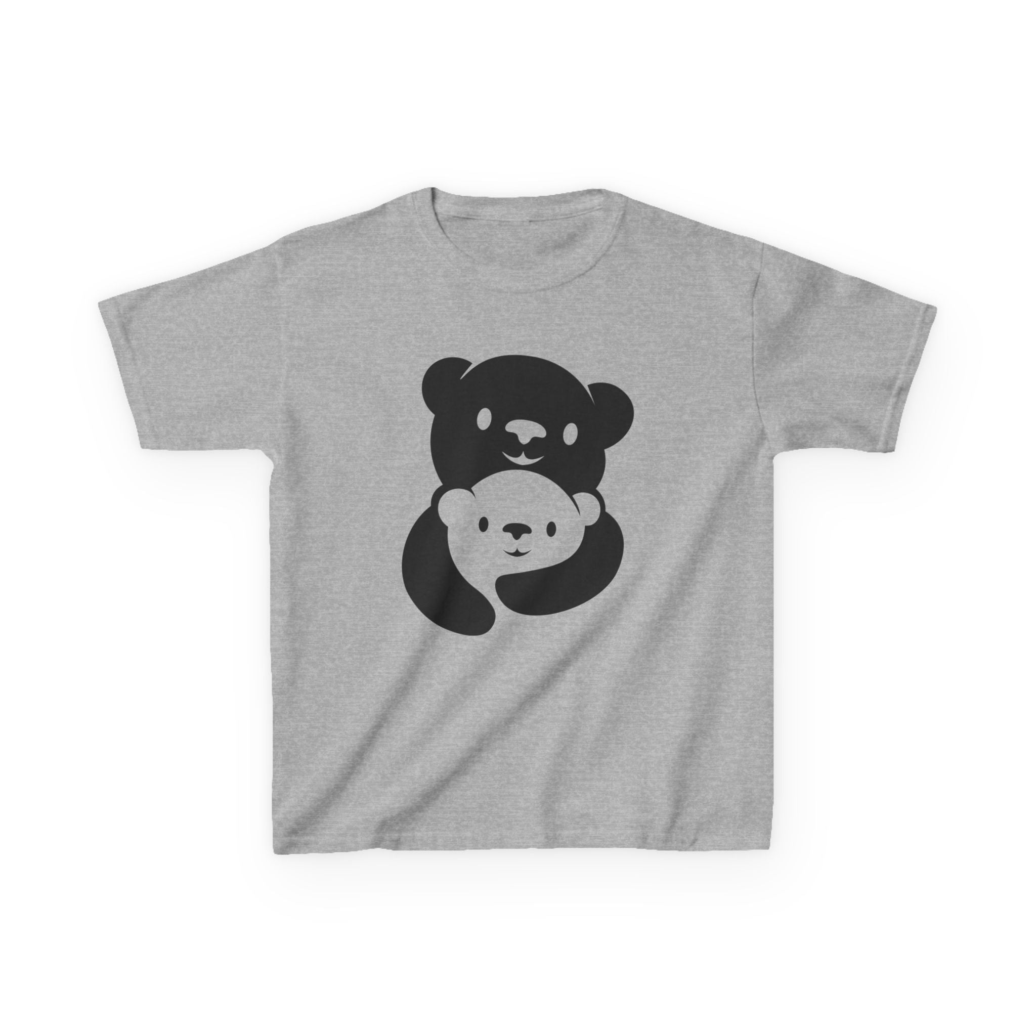 Black Bear Hug Kids T-Shirt | Heavy Cotton Youth Tee