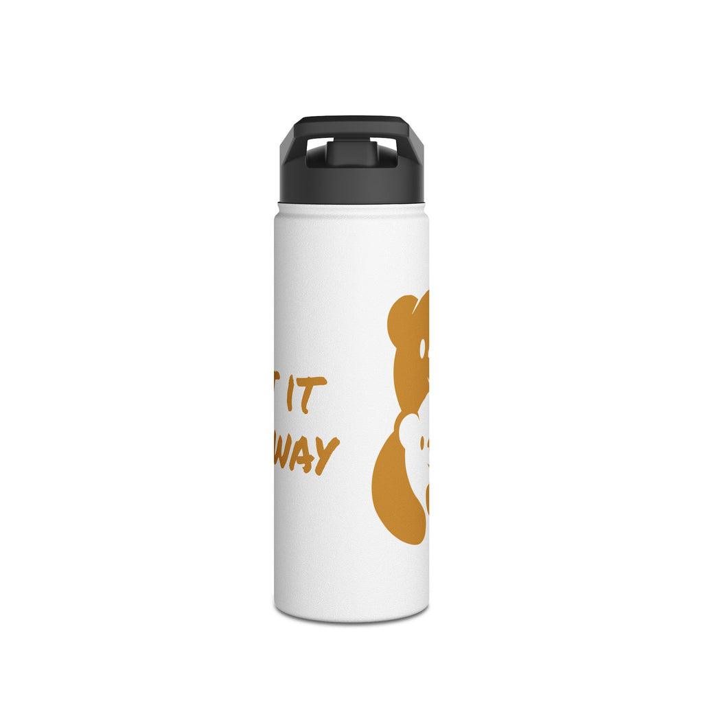 Gold Bear Hug Stainless Steel Water Bottle | White Premium 12oz/18oz/32oz