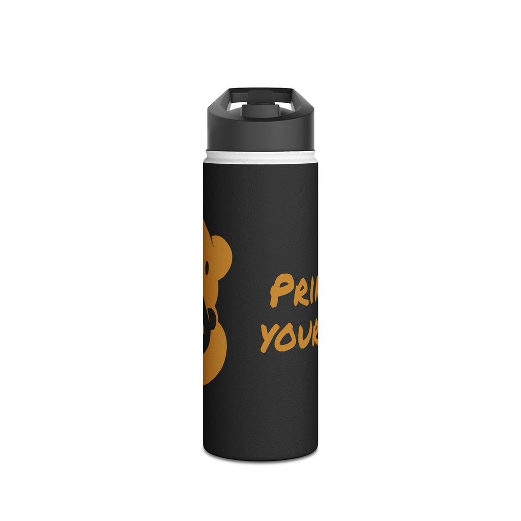 Gold Bear Hug Stainless Steel Water Bottle | Black Premium 12oz/18oz/32oz