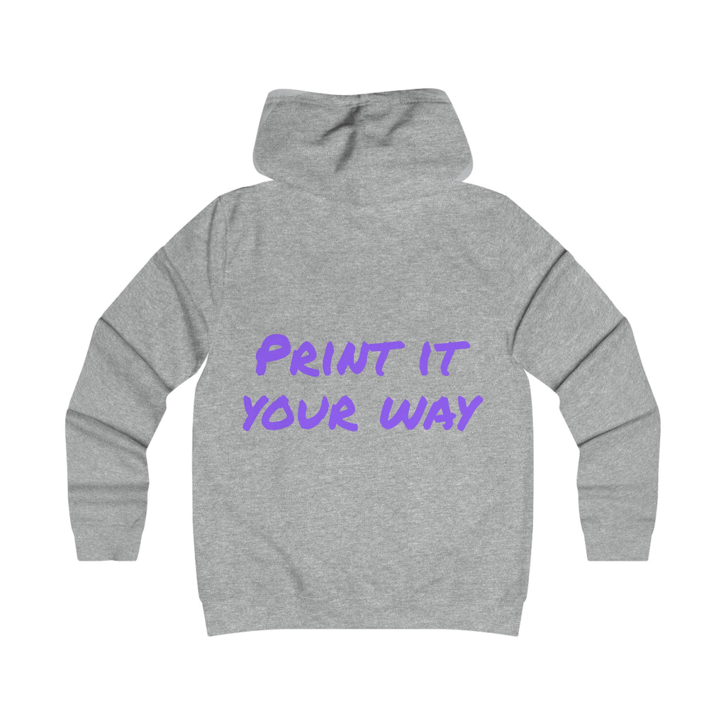 Purple Bear Hug Women's Hoodie | Fitted College Hoodie for Moms