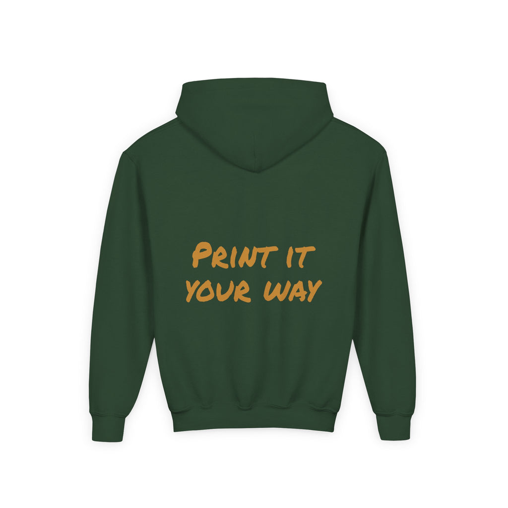 Gold Bear Hug Youth Hoodie | Premium Heavy Blend Hooded Sweatshirt