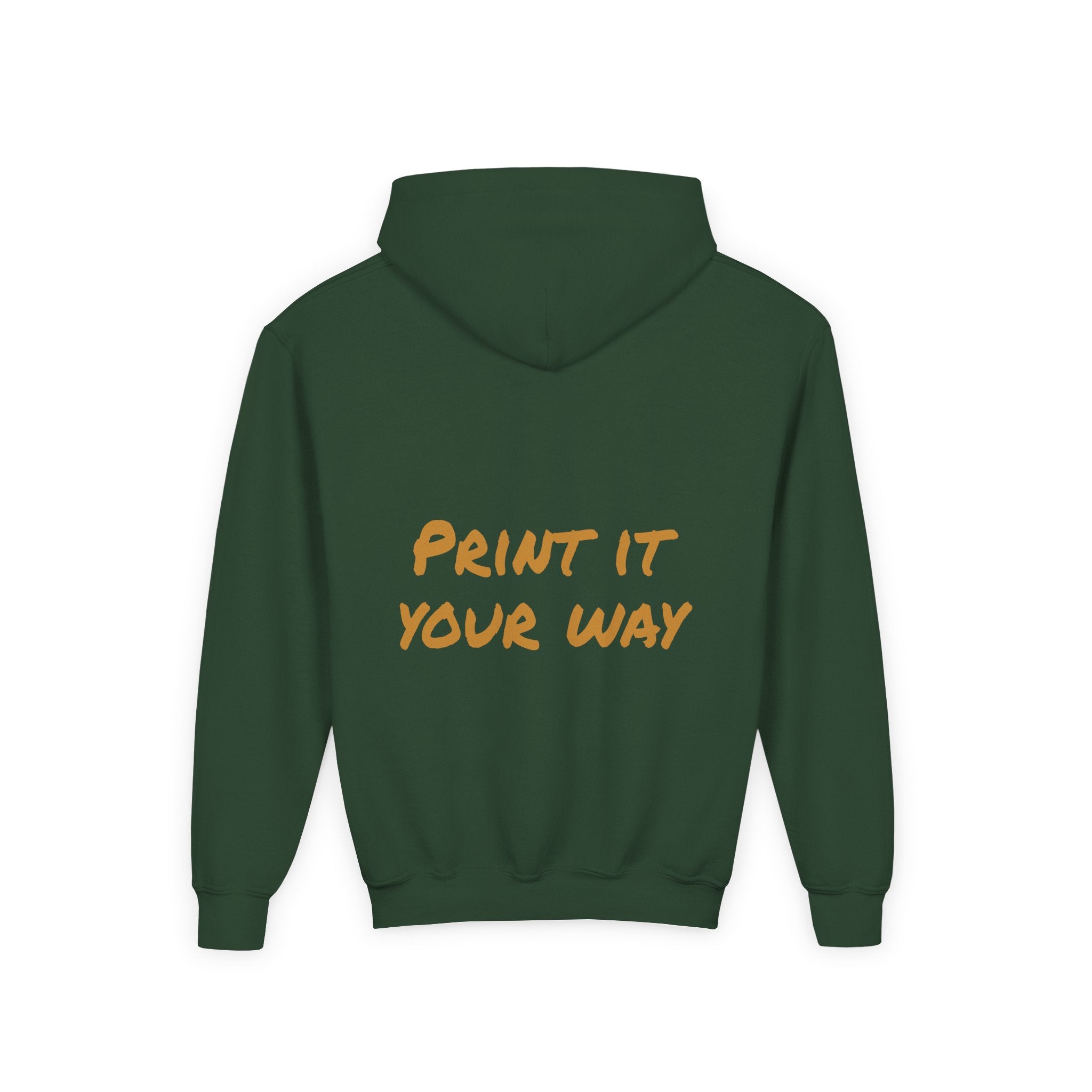 Gold Bear Hug Youth Hoodie | Premium Heavy Blend Hooded Sweatshirt