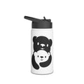 Black Bear Hug Logo Stainless Steel Water Bottle | White Insulated 12oz/18oz/32oz