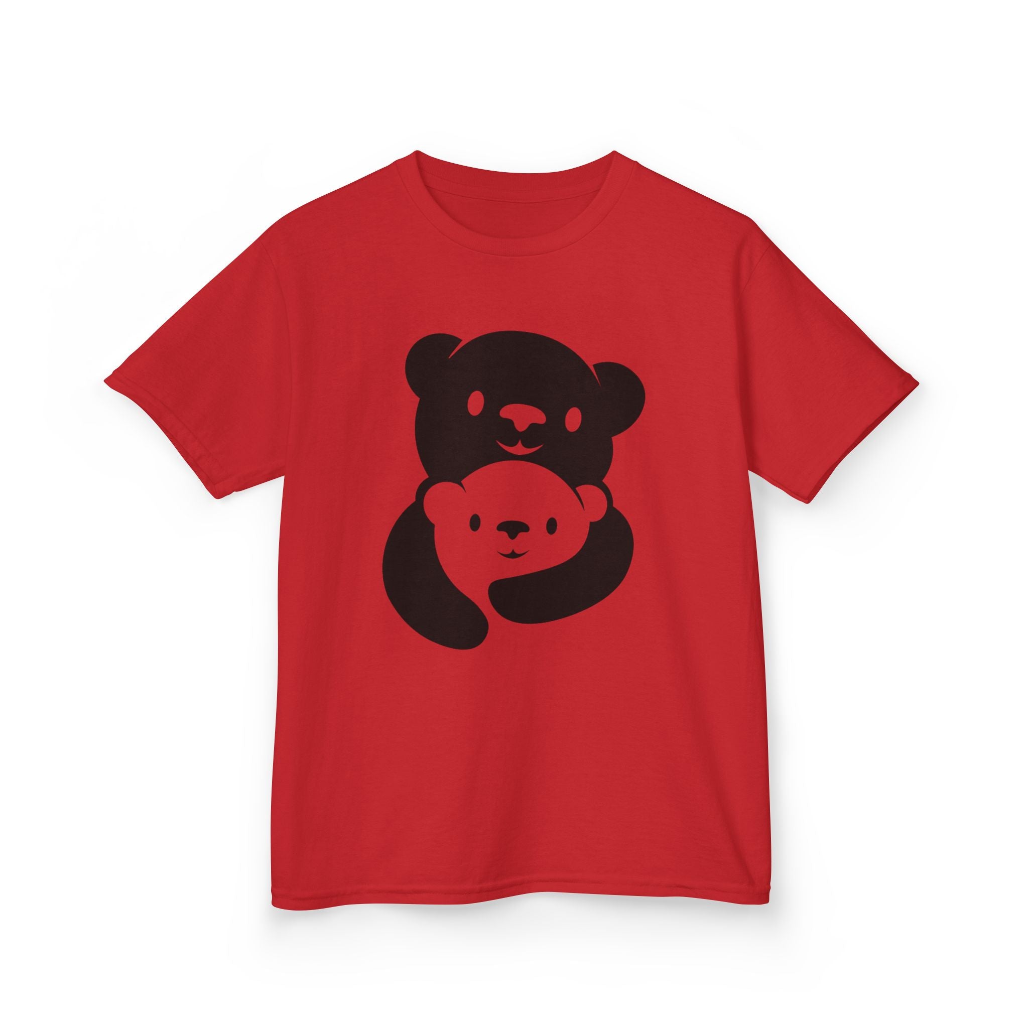 Black Bear Hug Kids T-Shirt | Heavy Cotton Youth Tee