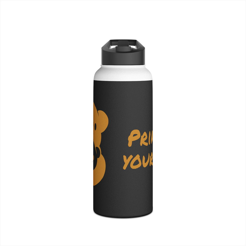 Gold Bear Hug Stainless Steel Water Bottle | Black Premium 12oz/18oz/32oz