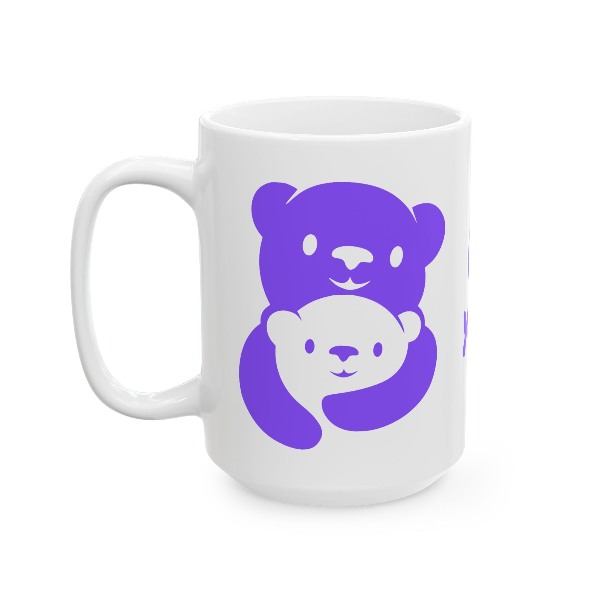 Purple Bear Hug Ceramic Mug | Bold 11oz & 15oz Coffee Mug