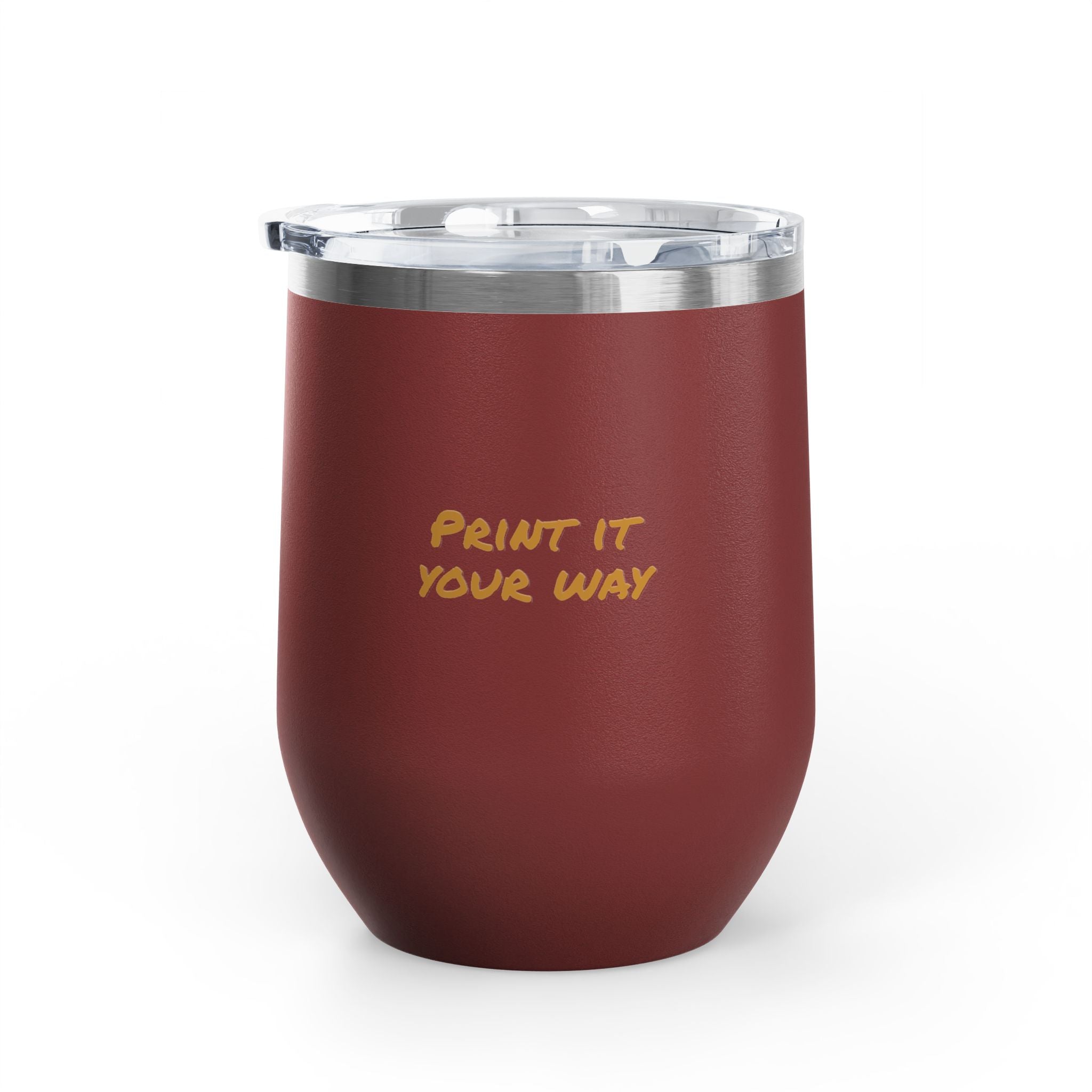 Gold Bear Hug Wine Tumbler 12oz | Insulated Stainless Steel with Lid
