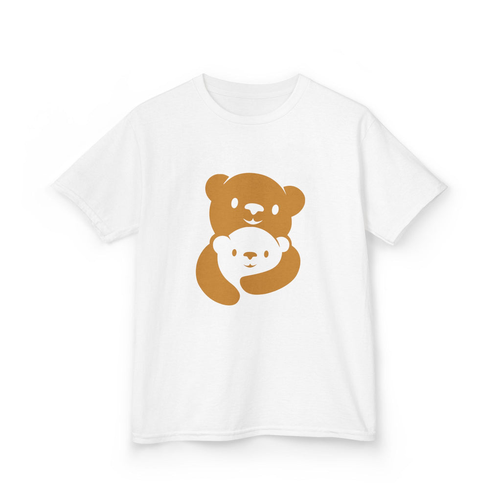 Gold Bear Hug Kids T-Shirt | Premium Heavy Cotton Youth Tee