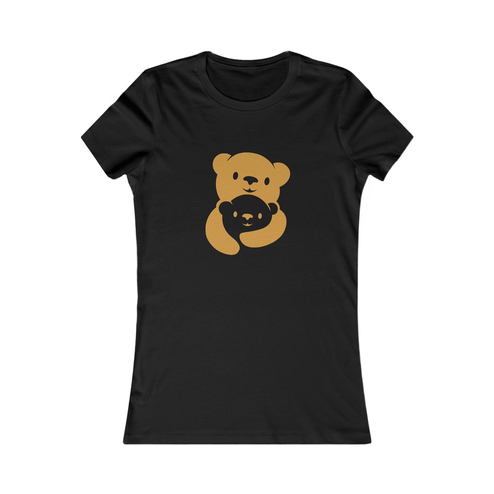 Gold Bear Hug Women's Tee | Fitted Favorite Tee for Moms