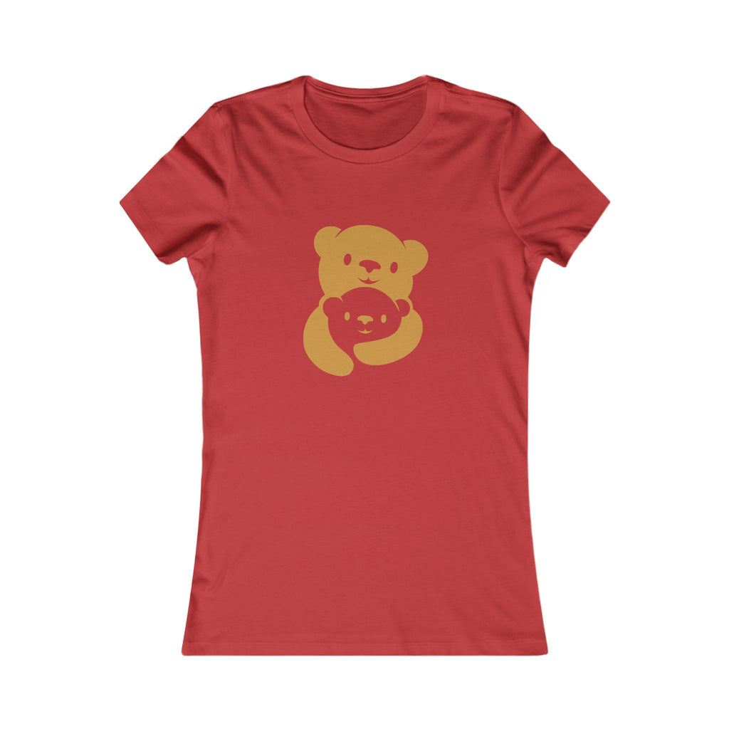 Gold Bear Hug Women's Tee | Fitted Favorite Tee for Moms