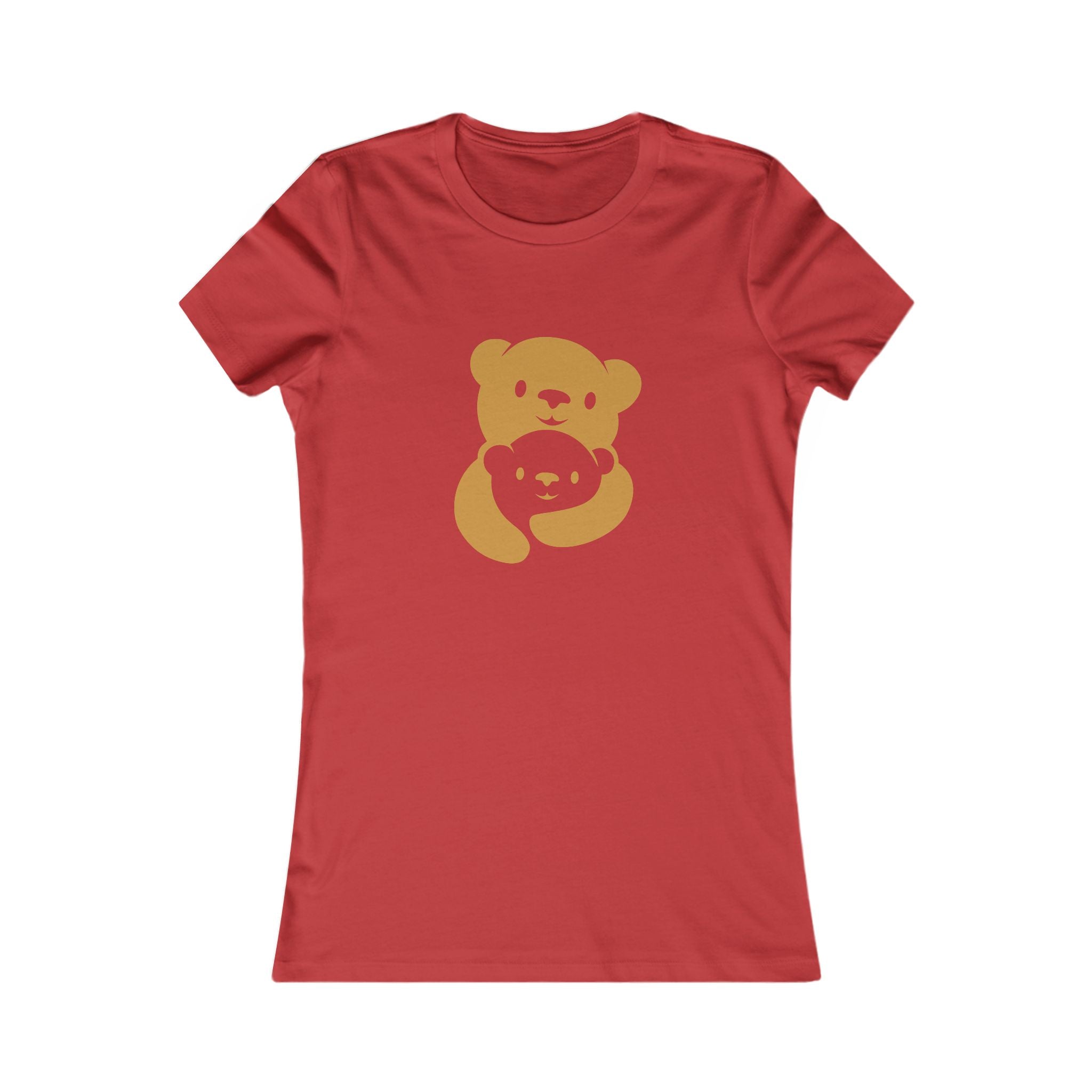 Gold Bear Hug Women's Tee | Fitted Favorite Tee for Moms