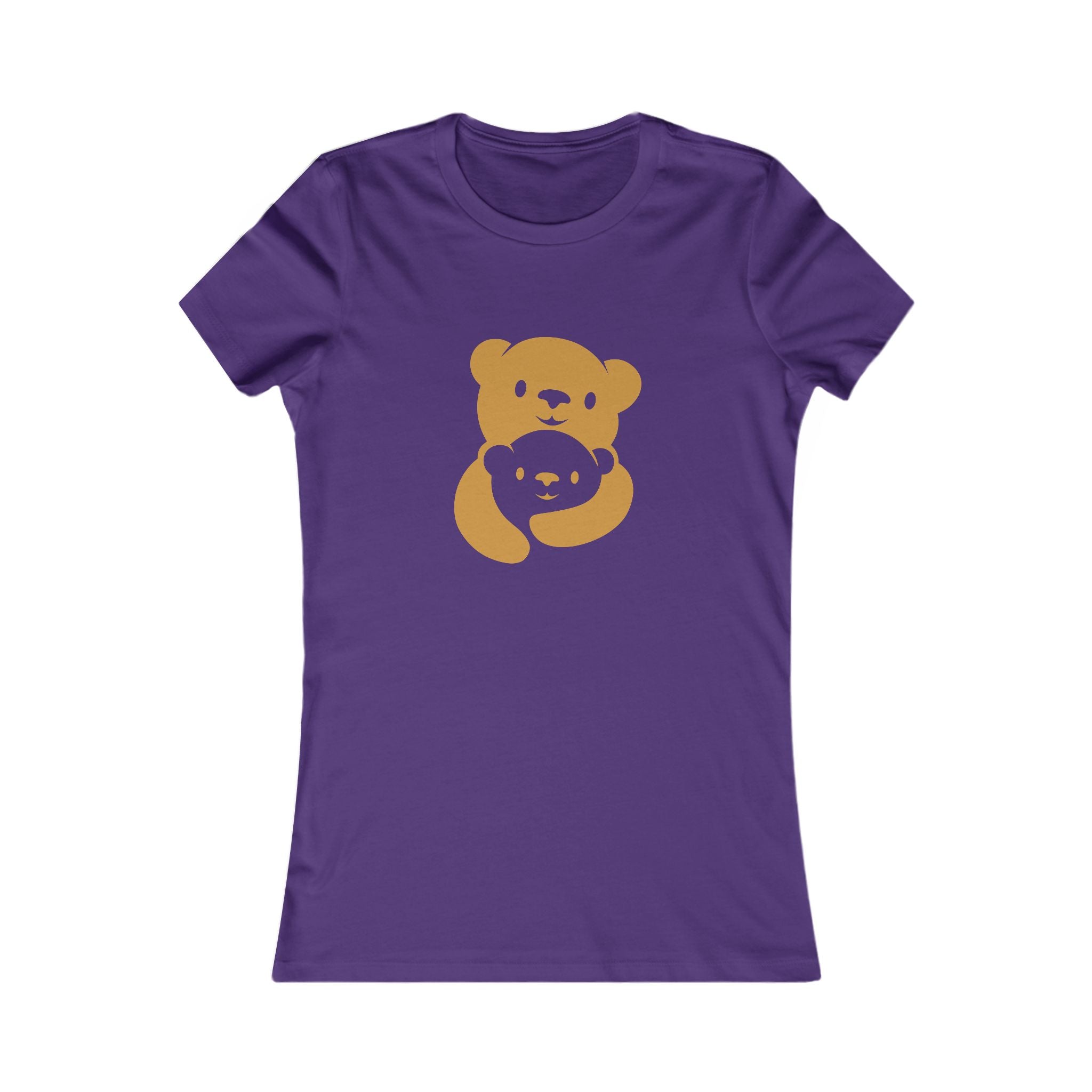 Gold Bear Hug Women's Tee | Fitted Favorite Tee for Moms