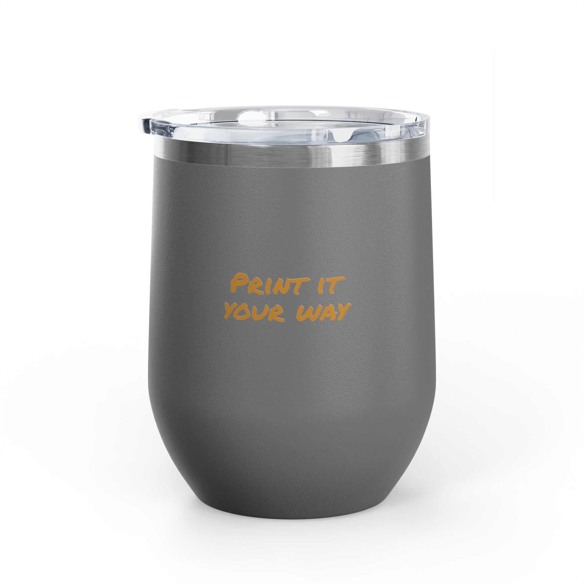Gold Bear Hug Wine Tumbler 12oz | Insulated Stainless Steel with Lid