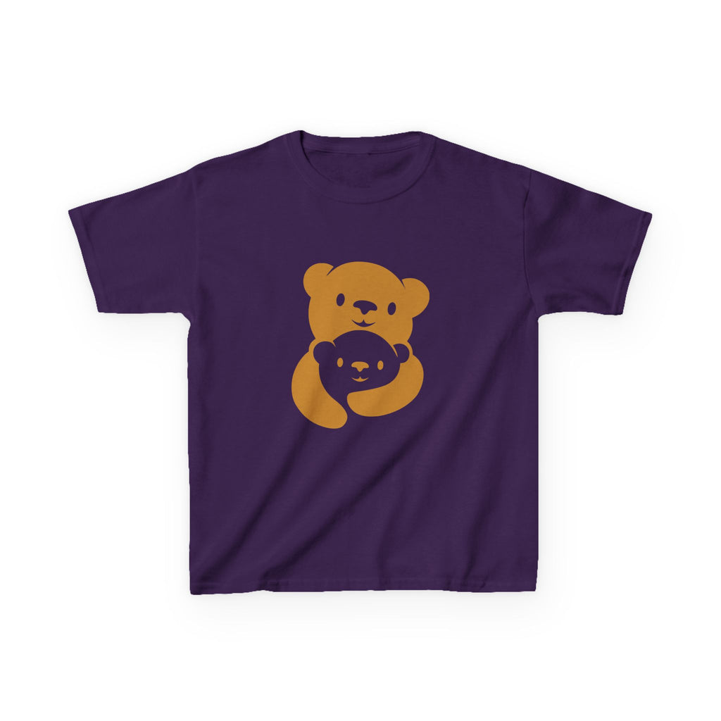 Gold Bear Hug Kids T-Shirt | Premium Heavy Cotton Youth Tee