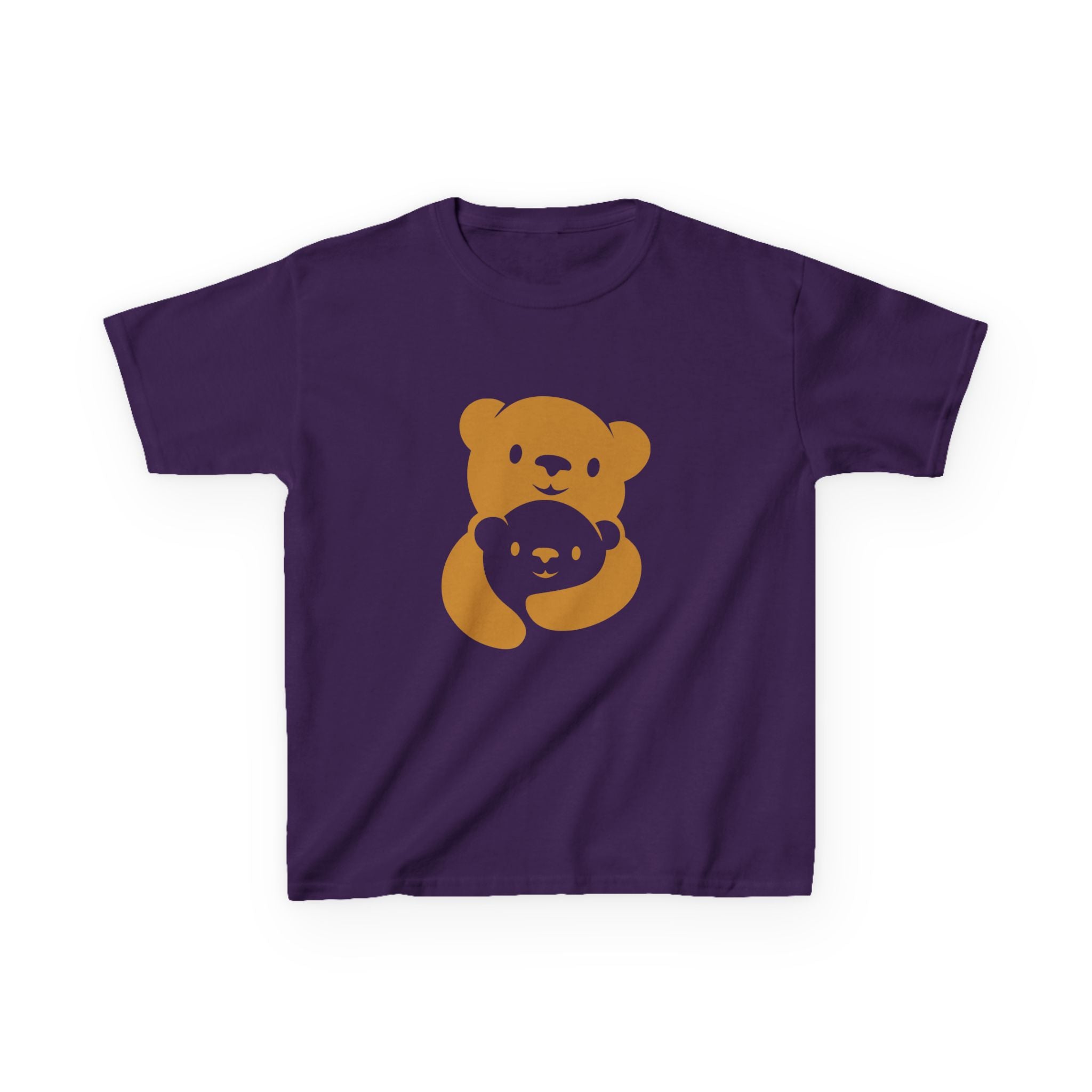 Gold Bear Hug Kids T-Shirt | Premium Heavy Cotton Youth Tee