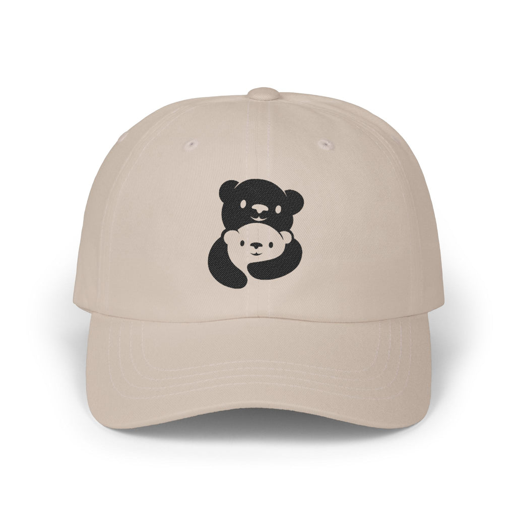 Black Bear Hug Embroidered Hat