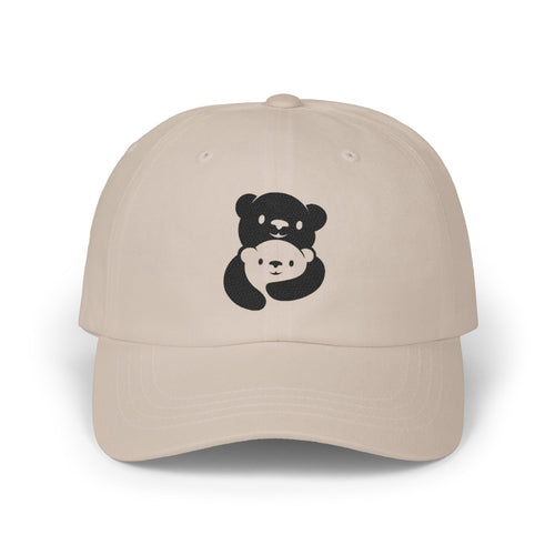 Black Bear Hug Embroidered Hat