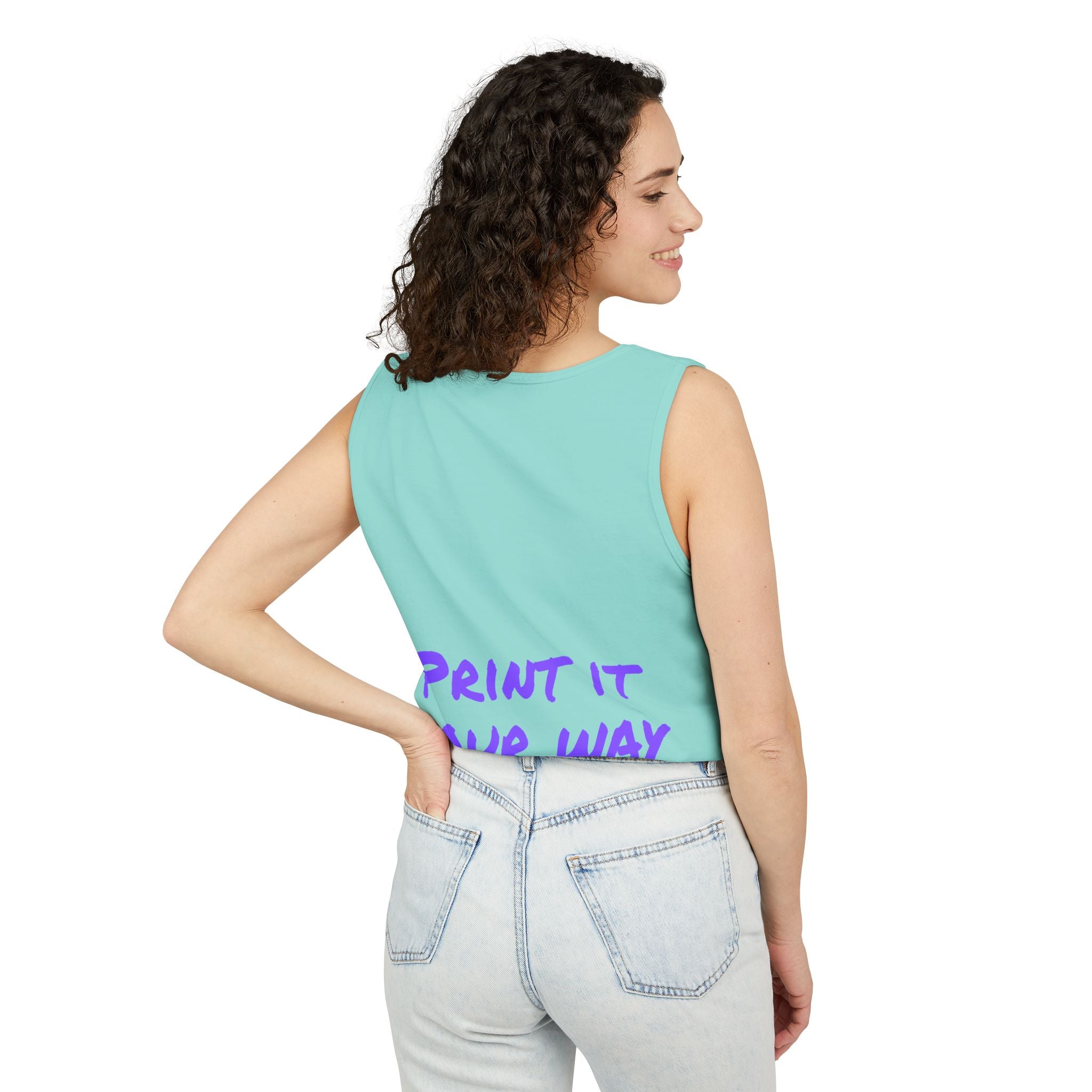 Purple Bear Hug Unisex Tank Top | Premium Heavyweight Garment-Dyed