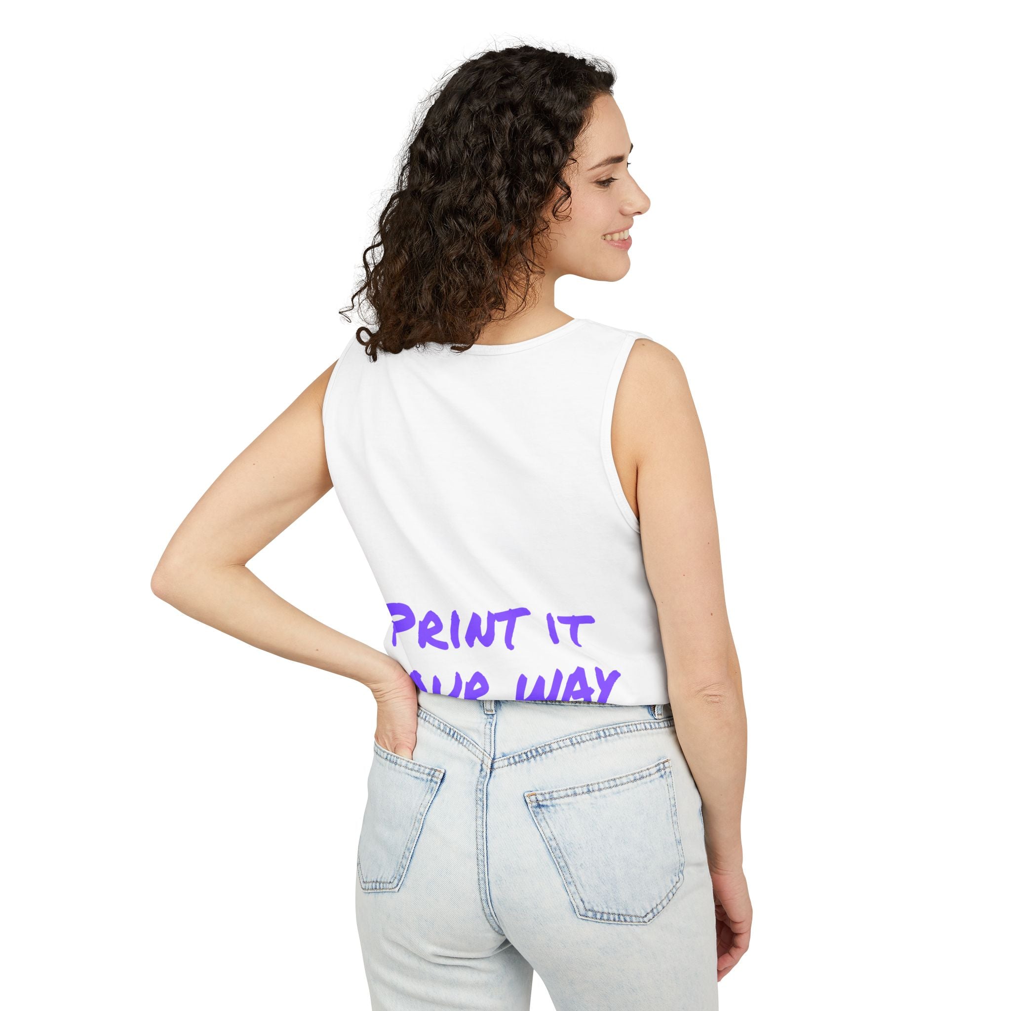 Purple Bear Hug Unisex Tank Top | Premium Heavyweight Garment-Dyed